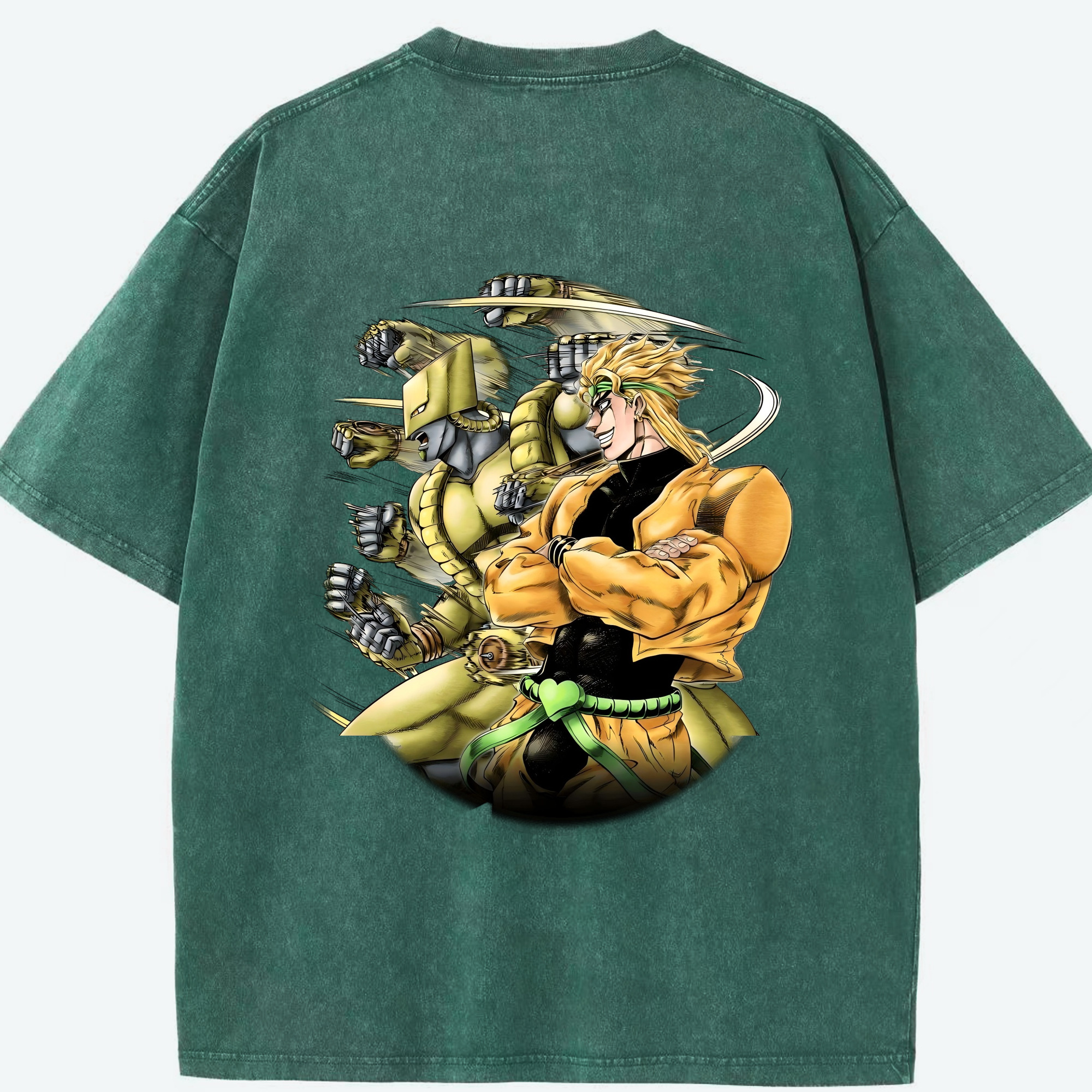（画像用） ジョジョの奇妙な冒険 ディオ?ブランドー JoJo's Bizarre Adventure Dio Brando 綿100% ヴィンテージ風 半袖Tシャツ（背面プリント）